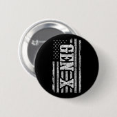 Gen X Gen Xer Generation X American Flag Gen X Button (Vorne & Hinten)