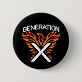 Gen X Gen Xer Phoenix Vogelgeneration X Button (Vorderseite)
