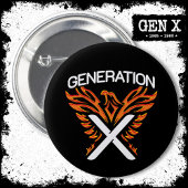Gen X Gen Xer Phoenix Vogelgeneration X Button