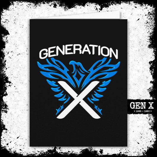 Gen X Gen Xer Phoenix Vogelgeneration X Karte