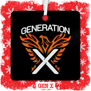 Gen X Gen Xer Phoenix Vogelgeneration X Ornament Aus Metall