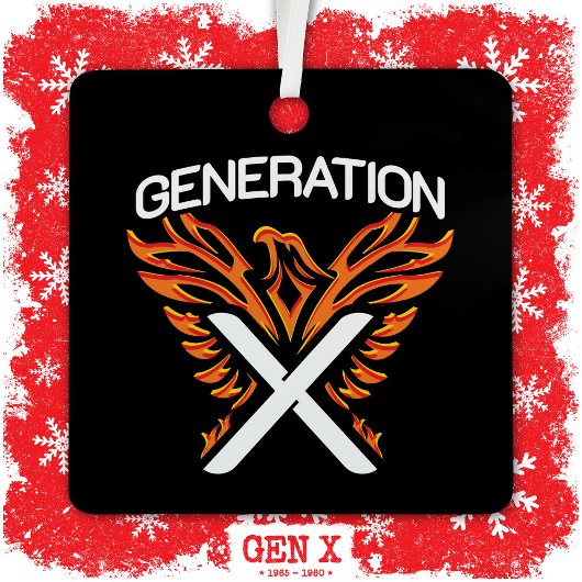 Gen X Gen Xer Phoenix Vogelgeneration X Ornament Aus Metall