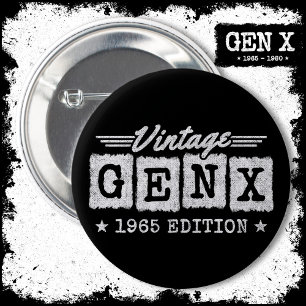 Gen X Generation Gen Xer Geboren 1965 Gen X Geburt Button