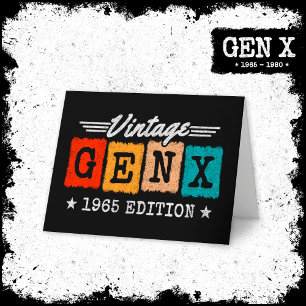 Gen X Generation Gen Xer Geboren 1965 Gen X Geburt Karte