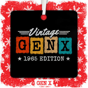 Gen X Generation Gen Xer Geboren 1965 Gen X Geburt Ornament Aus Metall