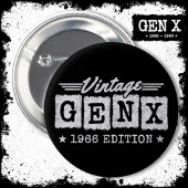Gen X Generation Gen Xer Geboren 1966 Gen X Geburt Button
