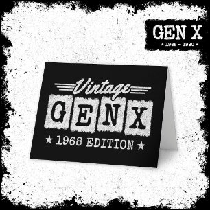 Gen X Generation Gen Xer Geboren 1968 Gen X Geburt Karte