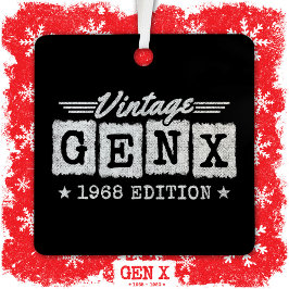 Gen X Generation Gen Xer Geboren 1968 Gen X Geburt Ornament Aus Metall