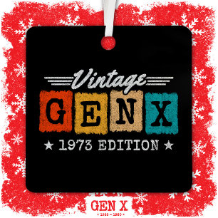 Gen X Generation Gen Xer Geboren 1973 Gen X Geburt Ornament Aus Metall