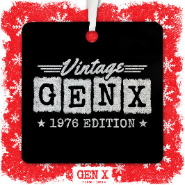 Gen X Generation Gen Xer Geboren 1976 Gen X Geburt Ornament Aus Metall