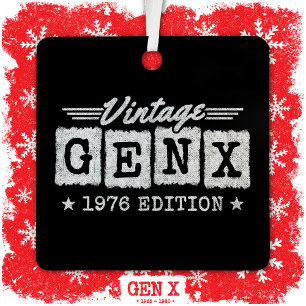 Gen X Generation Gen Xer Geboren 1976 Gen X Geburt Ornament Aus Metall
