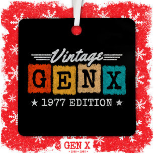 Gen X Generation Gen Xer Geboren 1977 Gen X Geburt Ornament Aus Metall