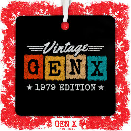 Gen X Generation Gen Xer Geboren 1979 Gen X Geburt Ornament Aus Metall