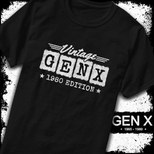 Gen X Generation Gen Xer Geboren 1980 Gen X Geburt T-Shirt