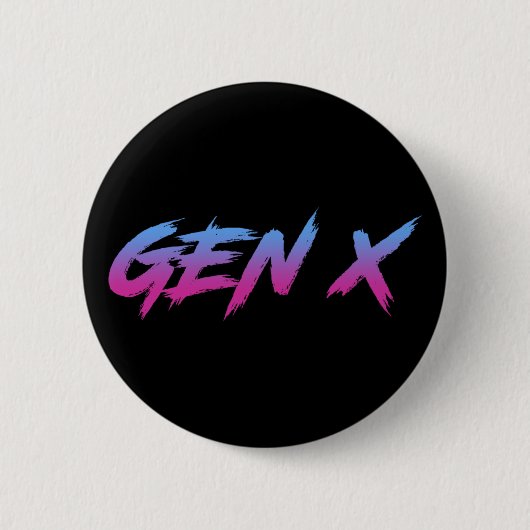 Gen X Generation X Retro Vintage Button (Vorderseite)