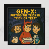 Gen-X Kids: Meister des Mischief Einladung (Vorne/Hinten)