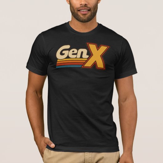 Gen X Logo - Retro T-Shirt (Vorderseite)