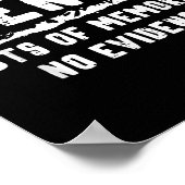 Gen X Lots Of Memories No Evidence Funny Saying Me Poster (Ecke)