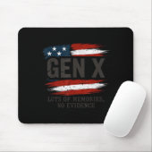Gen X Lots Of Memories No Evidence Usa Flag Humor Mousepad (Mit Mouse)