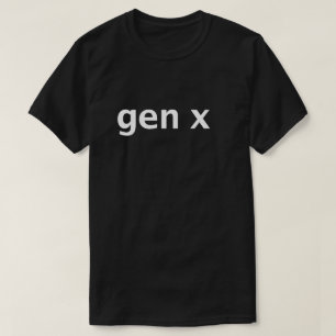 Gen X Minimale Typografie T-Shirt