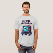 Gen X "No WiFi, No Problem" Retro T - Shirt (Vorne ganz)