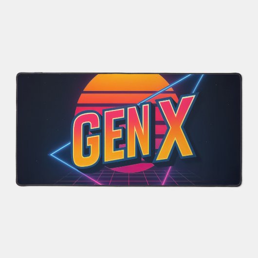 GEN X Retro 80er Schreibtischunterlage (Vorderseite)