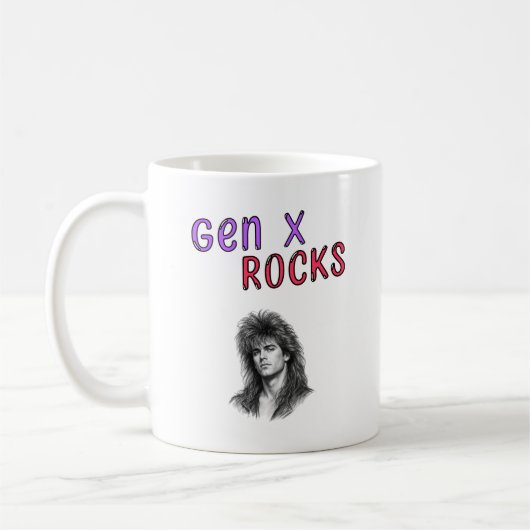 Gen X Rocks, anpassbares Foto Kaffeetasse (Links)