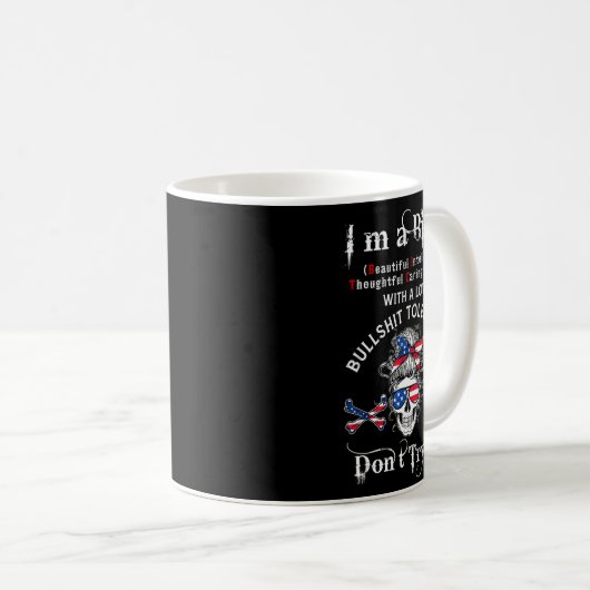 Gen X Skeleton I’m A Beautiful Intelligent Skeleto Kaffeetasse (VorderseiteRechts)