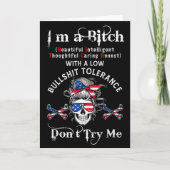 Gen X Skeleton I’m A Beautiful Intelligent Skeleto Karte (Vorderseite)