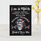 Gen X Skeleton I’m A Beautiful Intelligent Skeleto Karte (Gelbe Blume)