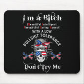 Gen X Skeleton I’m A Beautiful Intelligent Skeleto Mousepad (Vorne)