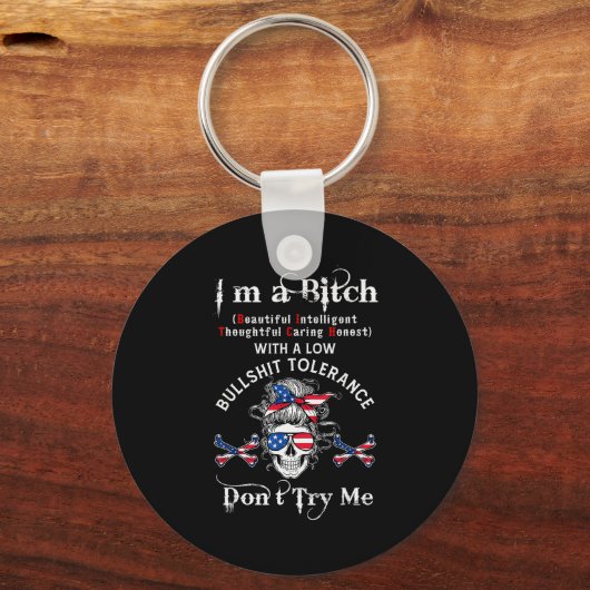 Gen X Skeleton I’m A Beautiful Intelligent Skeleto Schlüsselanhänger (Vorderseite)