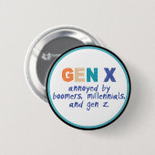 Gen X - verärgert von allen Button (Vorne & Hinten)