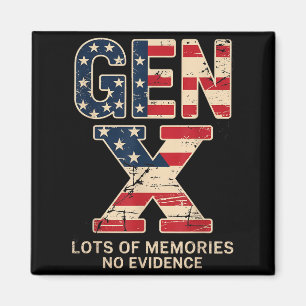 Gen X Viele Erinnerungen Kein Beweis Lustig Retro Magnet