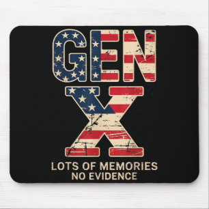 Gen X Viele Erinnerungen Kein Beweis Lustig Retro Mousepad