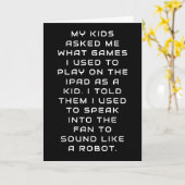 GEN X VS GEN Z MEME ROBOT JOKE KARTE (Gelbe Blume)