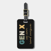 Gen X - Wir können kurvenförmige Gepäckmarke lesen Gepäckanhänger (Vorderseite vertikal)