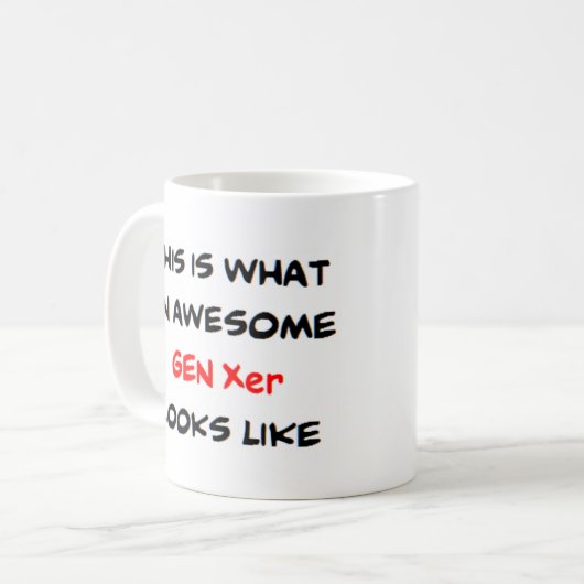 gen xer, awesome kaffeetasse (Vorderseite Links)
