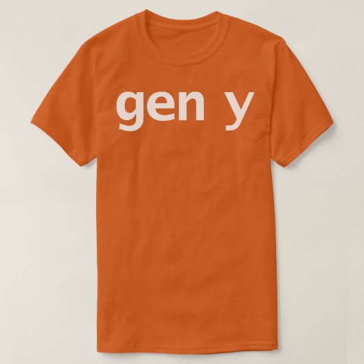 Gen Y Minimal Typografie T-Shirt (Design vorne)