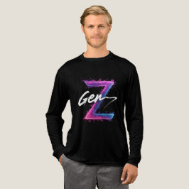 Gen Z Ästhetik Neon-Glow Grafik T-Shirt - Retro  Tri-Blend Shirt