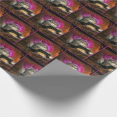 Gen Z Cat Staring eine elektronische Tablette im B Geschenkpapier (Ecke)