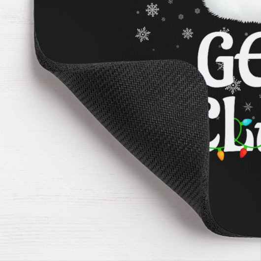 Gen Z Claus Christmas Lights Santa Pajama Family M Mousepad (Ecke)