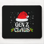 Gen Z Claus Christmas Lights Santa Pajama Family M Mousepad (Vorne)