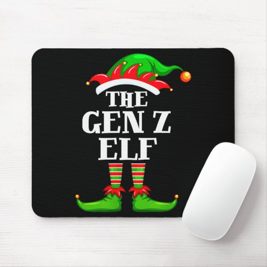 Gen Z Elf Matching Family Group Christmas Party Py Mousepad (Mit Mouse)