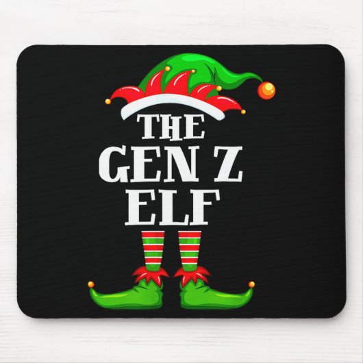Gen Z Elf Matching Family Group Christmas Party Py Mousepad (Vorne)