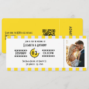 Gen Z Gelb, Lavendel & Weiß Kinoticket Einladung