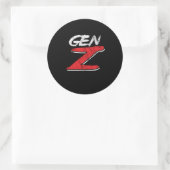 Gen Z Generation Z Millenials Boomer Gift Runder Aufkleber (Tasche)