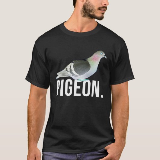 Gen Z Humor Pigeon Inverted Colors T-Shirt (Vorderseite)