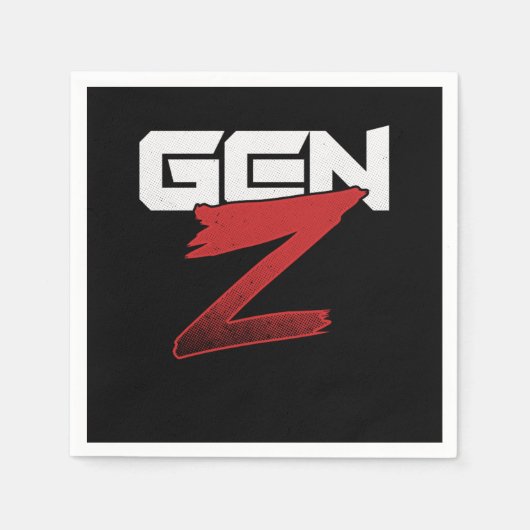 Gen Z Millenials Generation Z Boomer Geschenk Serviette (Vorderseite)