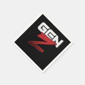 Gen Z Millenials Generation Z Boomer Geschenk Serviette (Ecke)